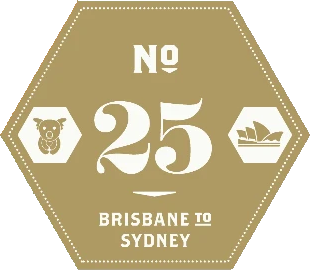 Ride25 Leg 25 badge — Brisbane to Sydney