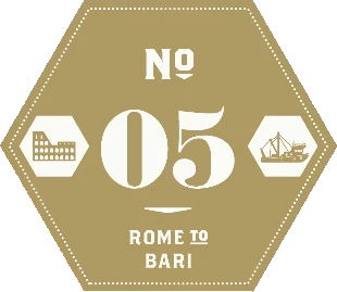 Ride25 Leg 5 badge — Rome to Bari