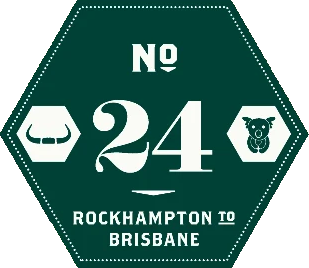 Ride25 Leg 24 badge — Rockhampton to Brisbane