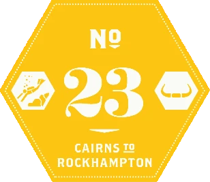 Ride25 Leg 23 badge — Cairns to Rockhampton