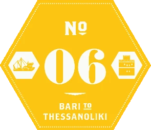 Ride25 Leg 6 badge — Bari to Thessaloniki