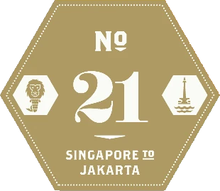 Ride25 Leg 21 badge — Singapore to Jakarta