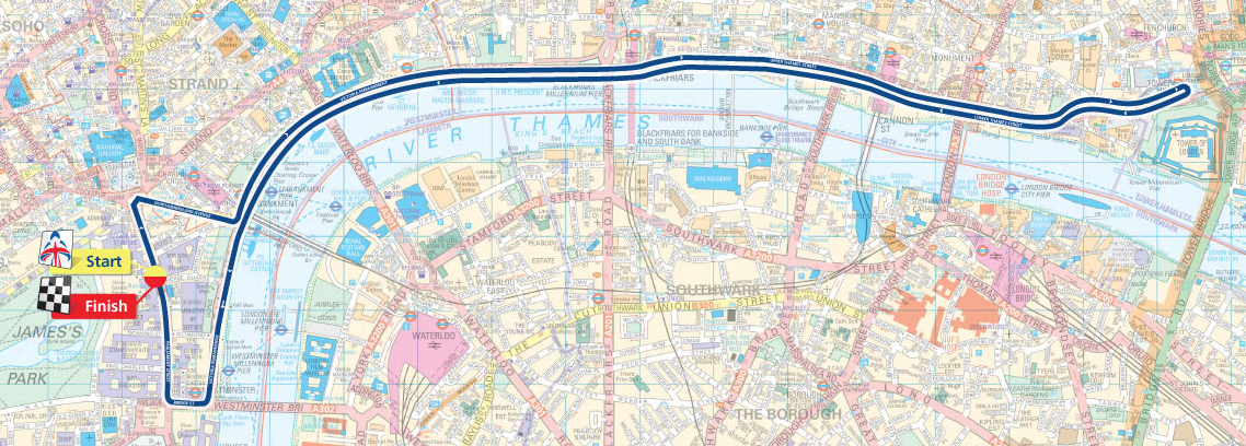2013 Tour of Britain route