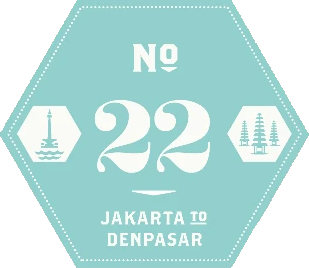 Ride25 Leg 22 badge — Jakarta to Denpasar