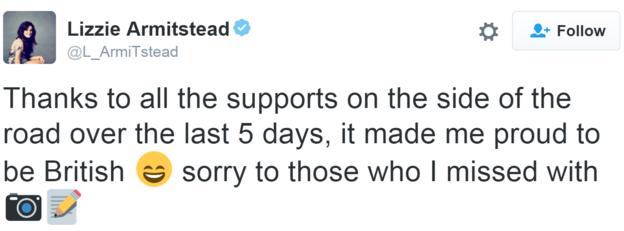 Armitstead tweet