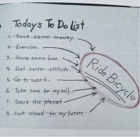 cycling to-do list