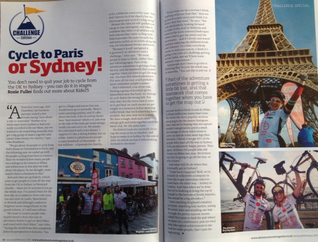 Adventure Travel Ride25 article Jan Feb 2015