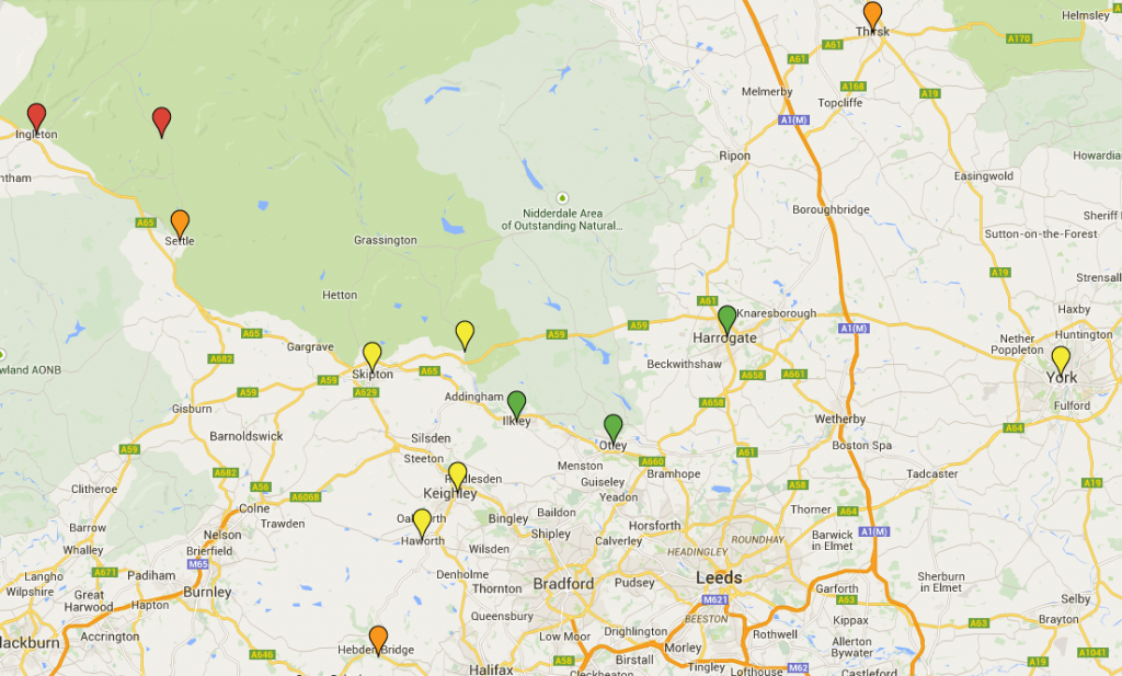 Leeds training map