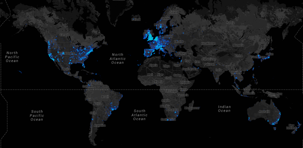 World heatmap