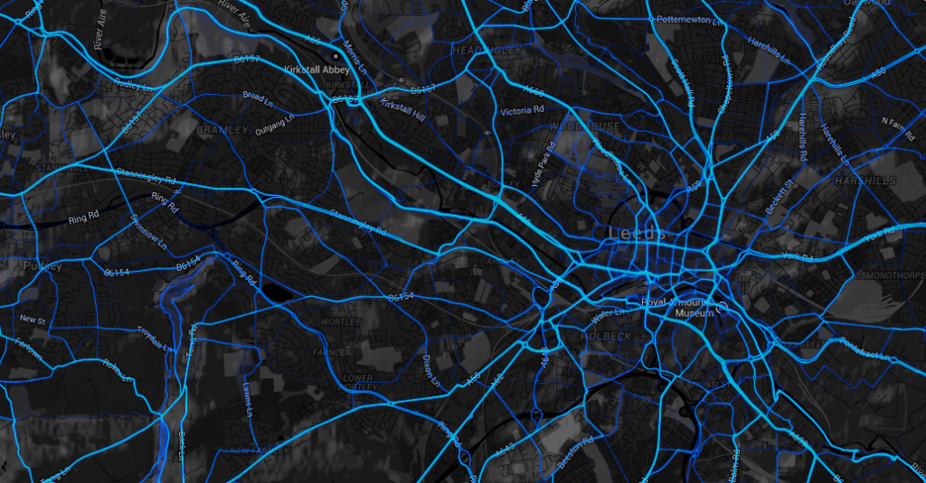 Leeds heatmap Strava