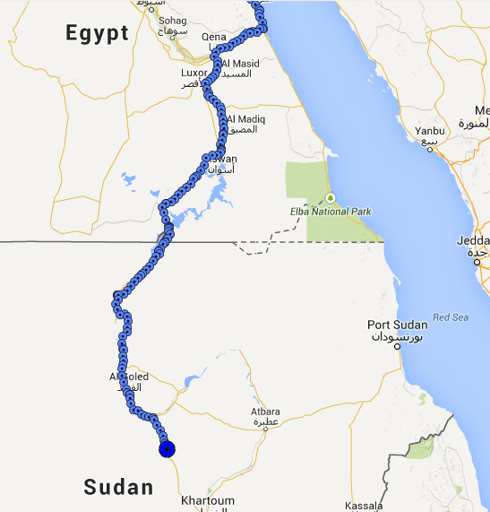 Mark Beaumont's record map