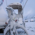 Snow on the rickshaw