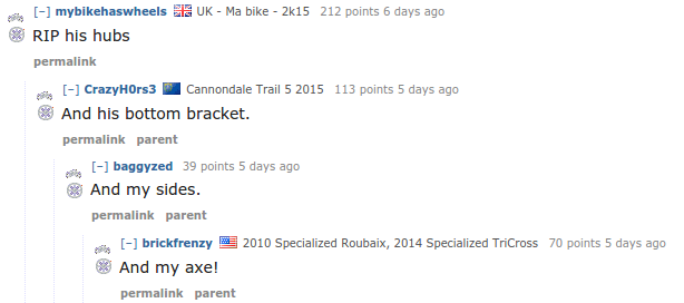 wet bike Reddit comments