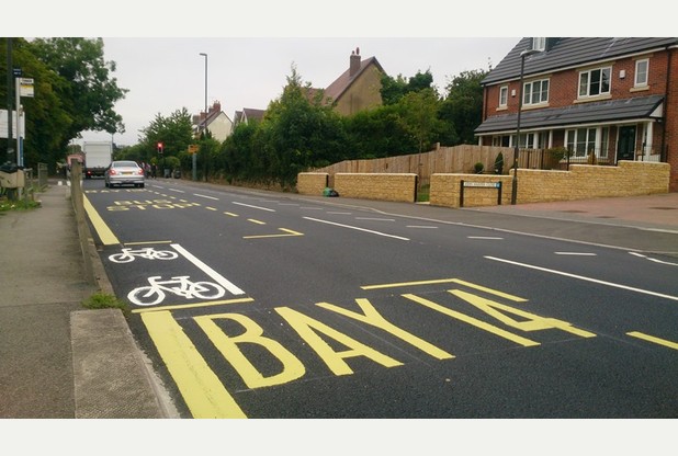 Cainscross Road cycle lane