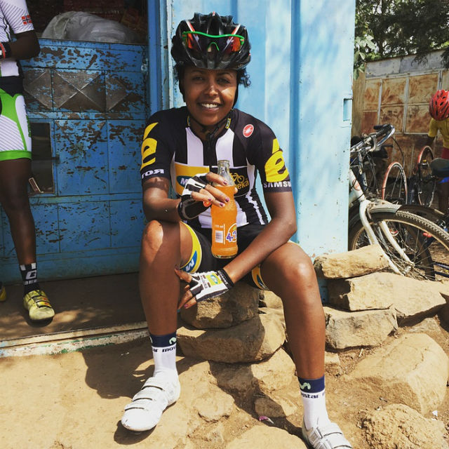 Female Eritrean cyclist