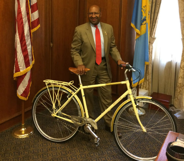 Nutter and the Pope's bike