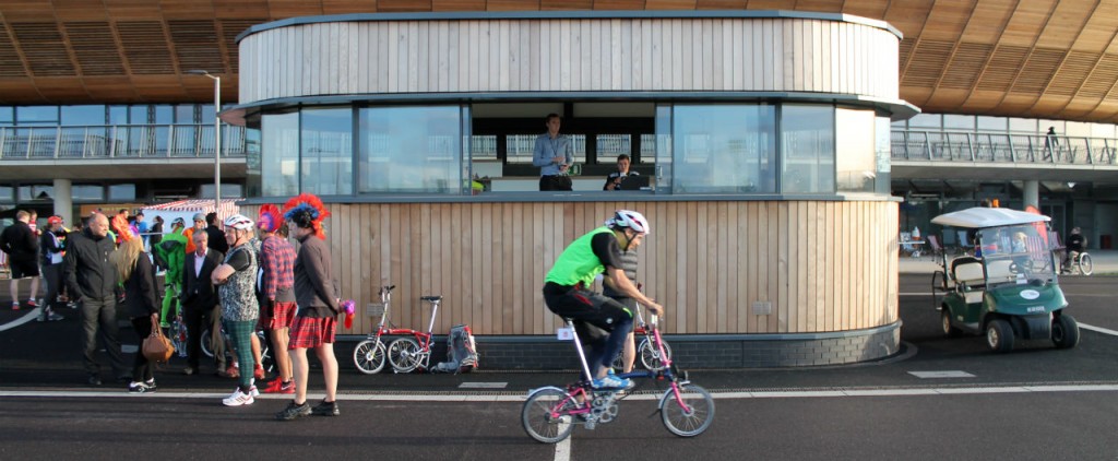 Bike and control booth