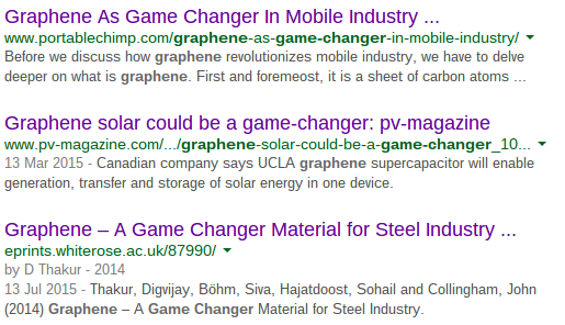 Graphene game changer