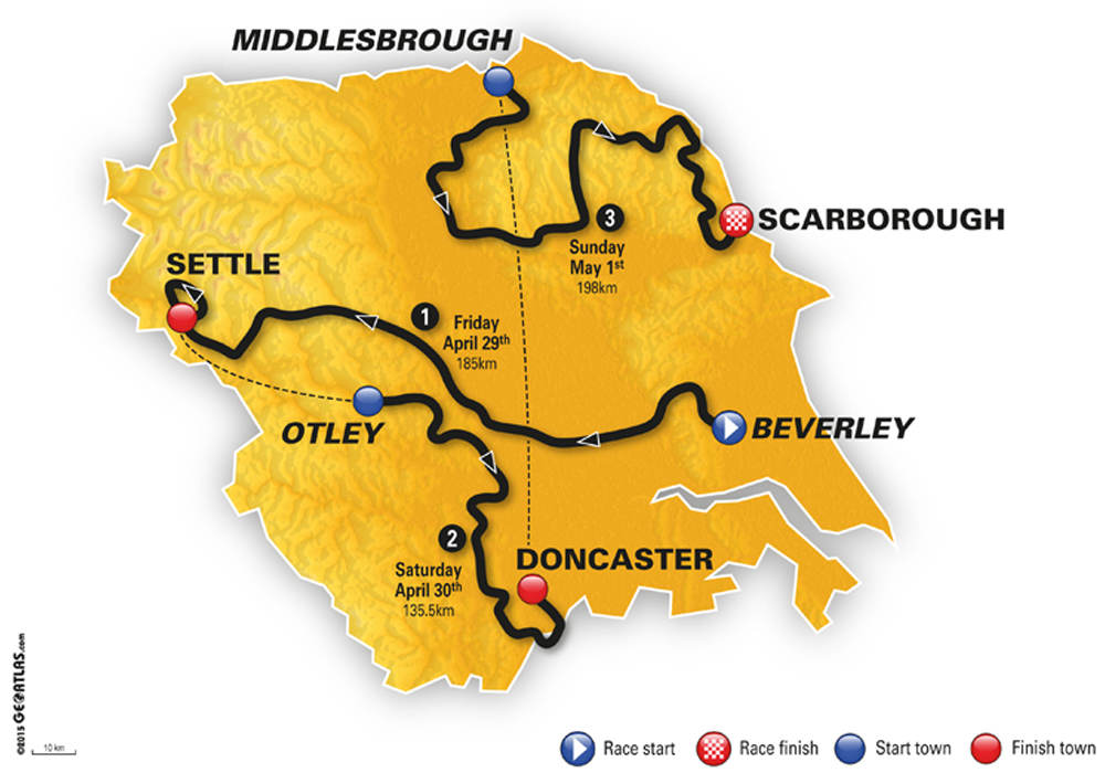 Tour de Yorkshire 2016 route