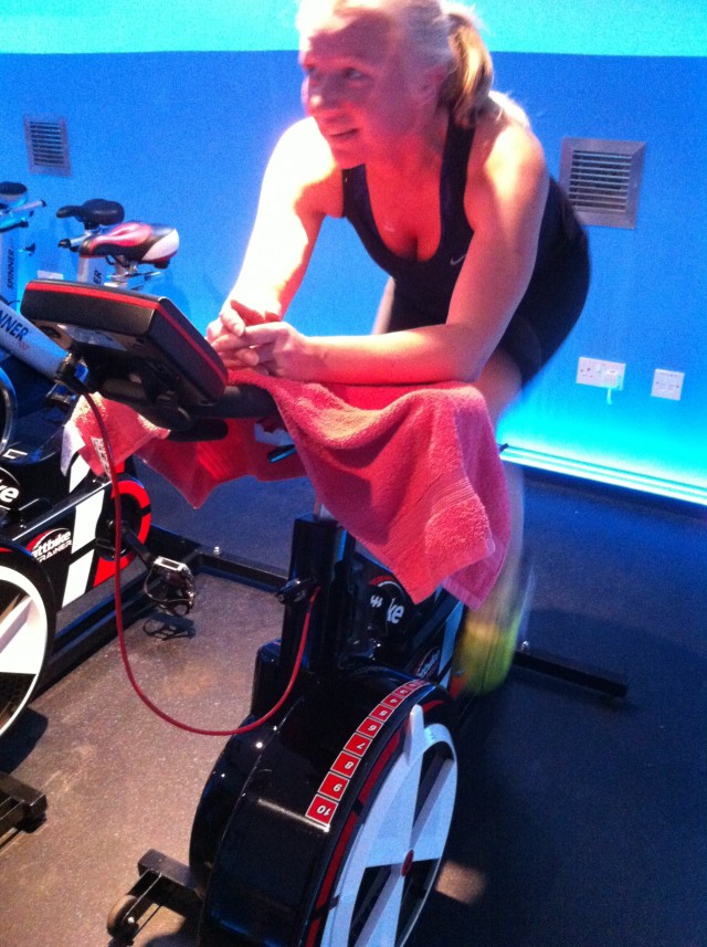 girl on watt bike