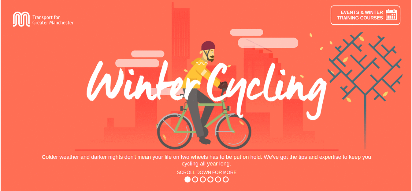Cycling in winter gif