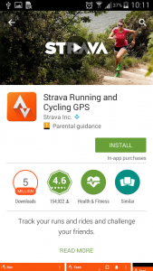 Strava Play Store screenshot