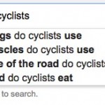 What do cyclists autocomplete