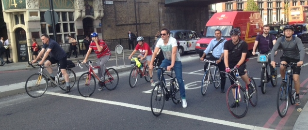 Cyclists in London