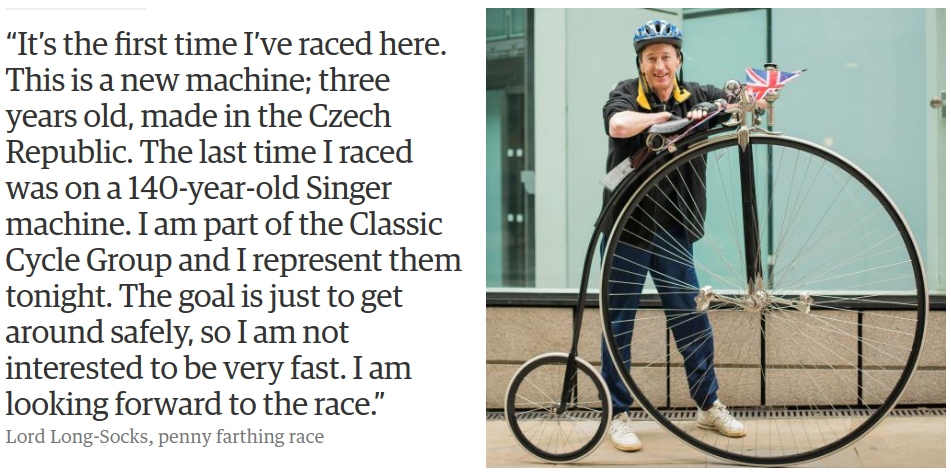 Penny Farthing racer