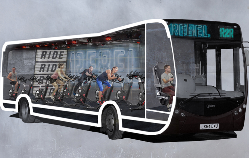 Exercise bike bus